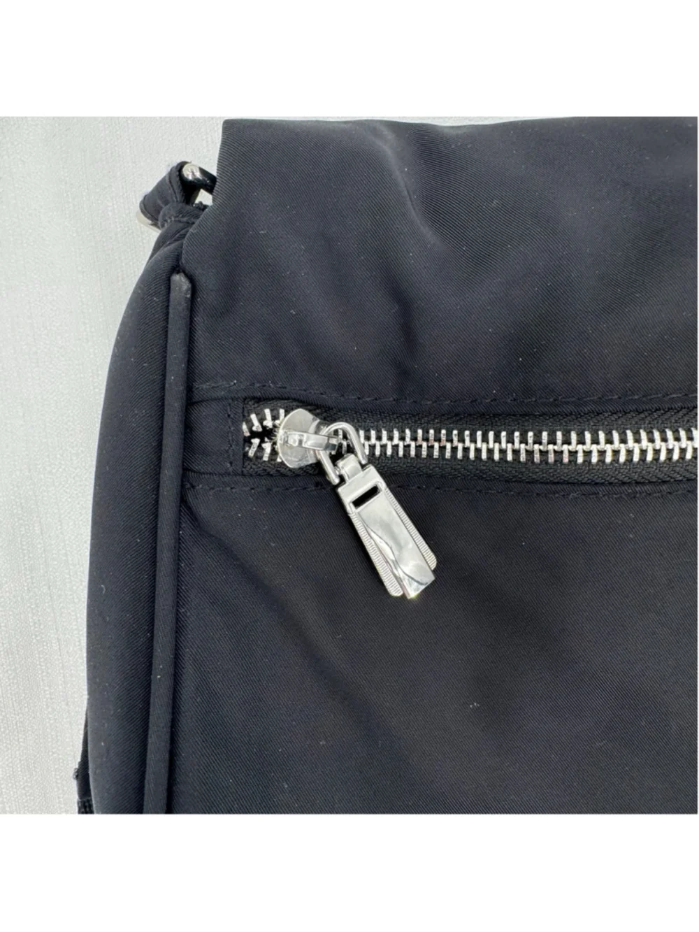 House of Harlow 1960 Crossbody Bag Black Nylon Zip Pockets Quiet Luxury